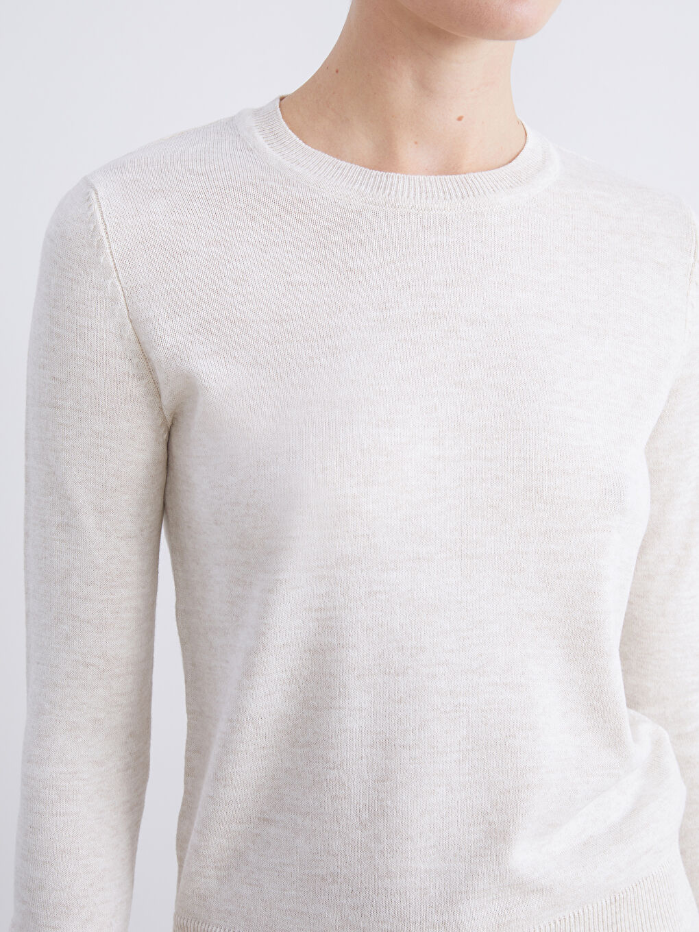 Crew Neck Women's Knitwear Sweater-2