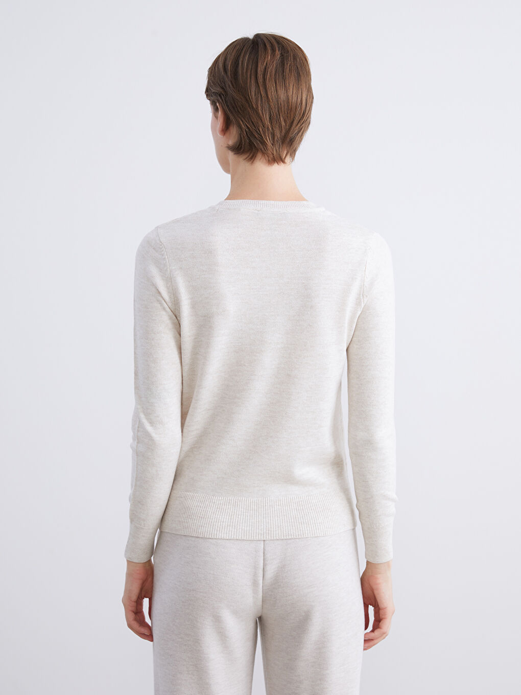 Crew Neck Women's Knitwear Sweater-3