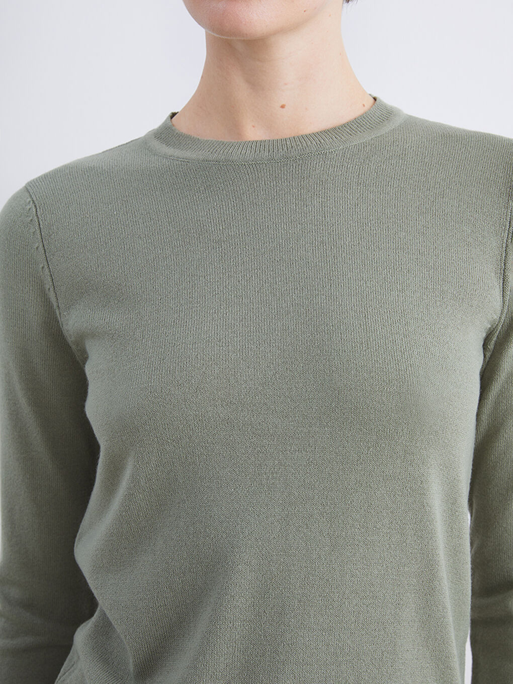 LCW Comfort Crew Neck Women's Knitwear Sweater -W5KD85Z8-DYG