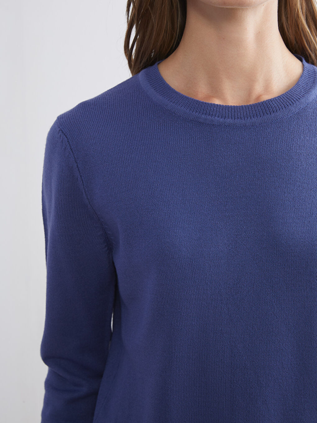 Crew Neck Women's Knitwear Sweater-2