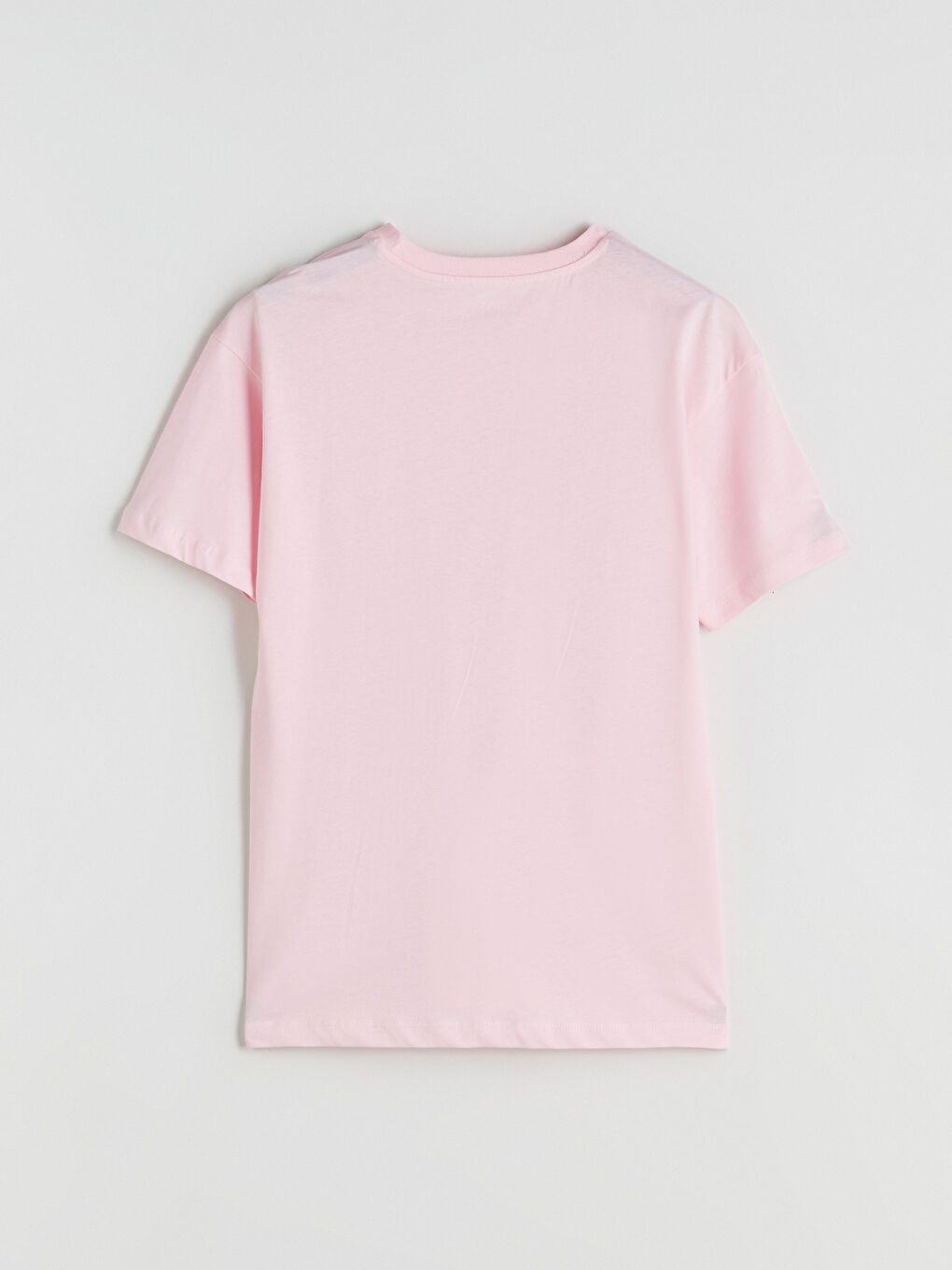 Pembe Bisiklet Yaka New York Baskılı Kadın Tişört-5