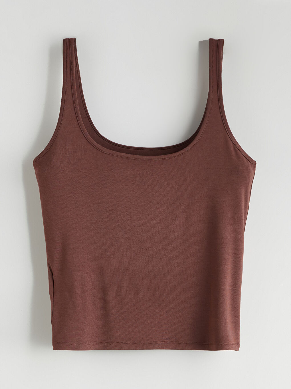 Kahverengi U Yaka Askılı Kadın Atlet-4