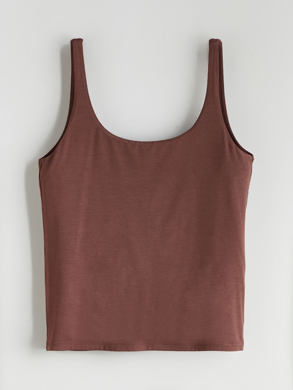 Kahverengi U Yaka Askılı Kadın Atlet-5