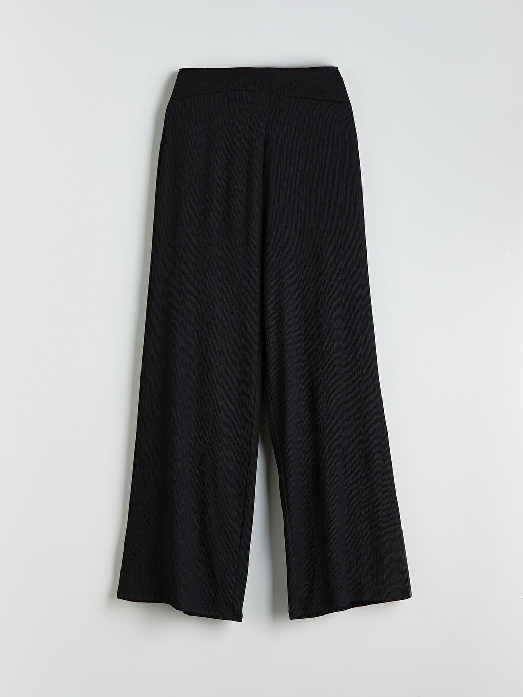 Elasticated Waist Textured Women's Trousers