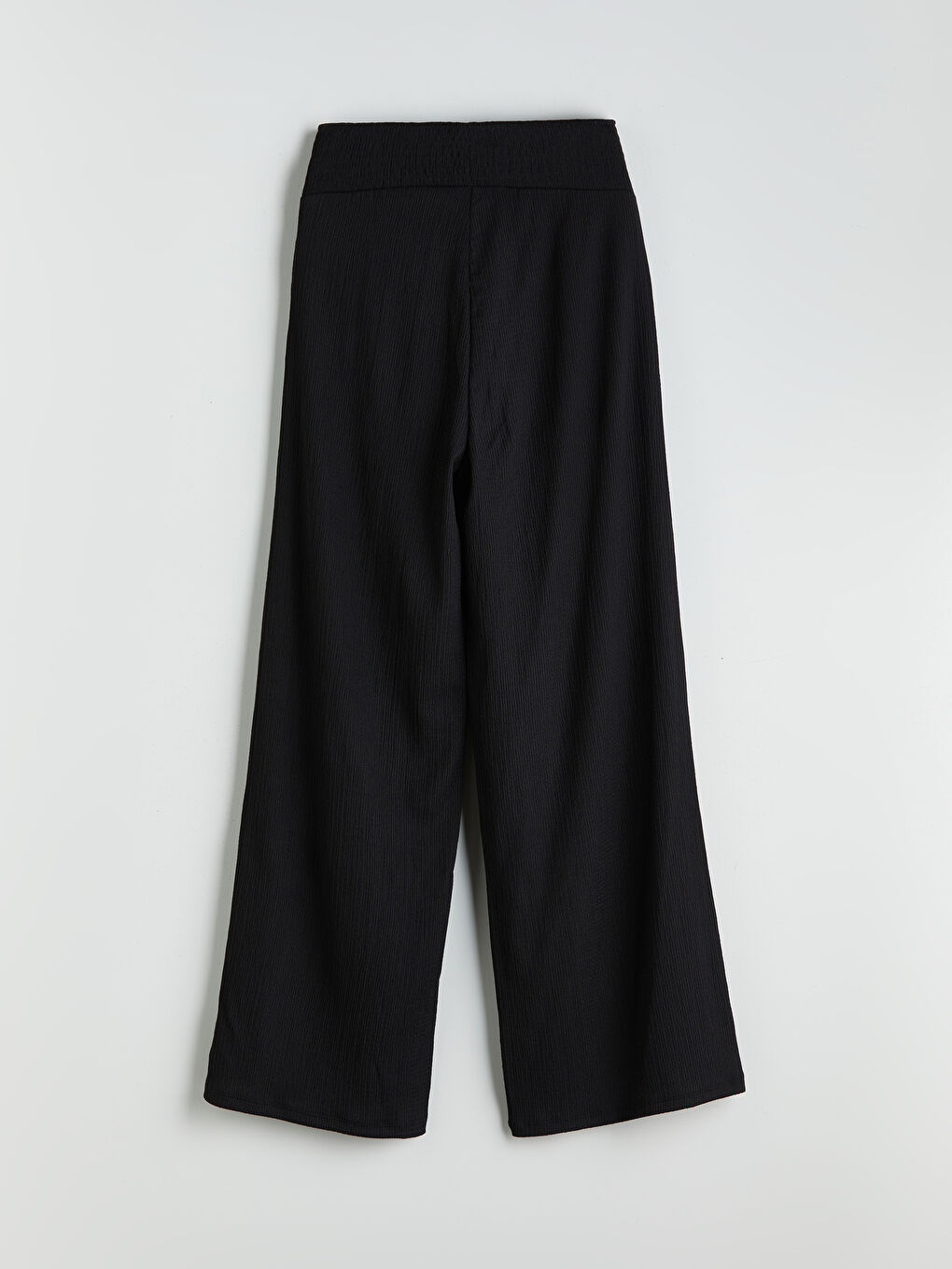 Elasticated Waist Textured Women's Trousers-1