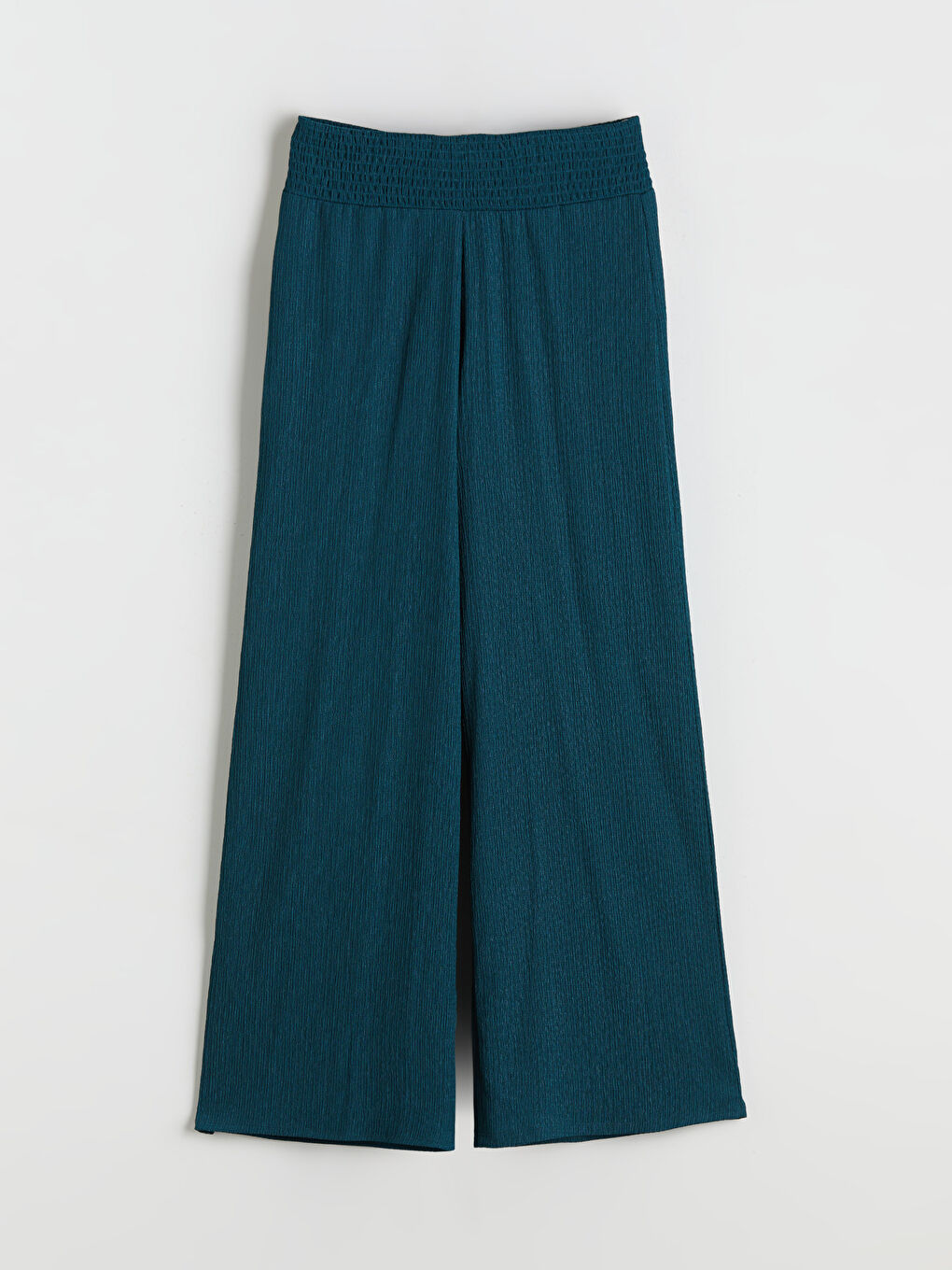 Elasticated Waist Textured Women's Trousers-4