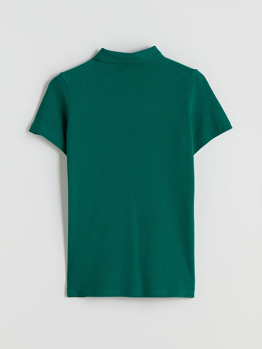 Yeşil Polo Yaka Kadın Tişört-5