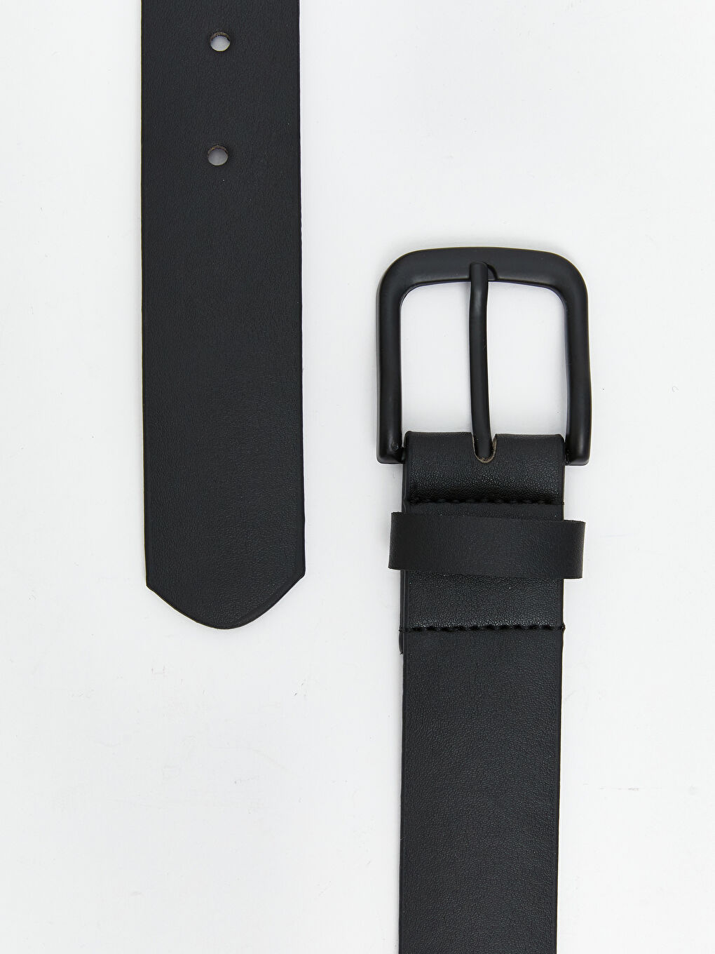 Siyah Deri Görünümlü Erkek Kemer-2