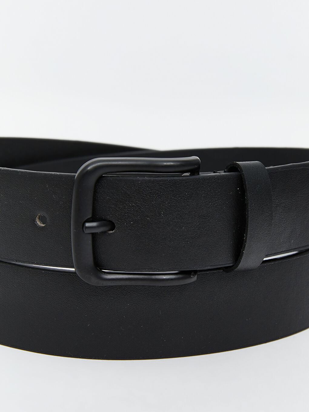 Siyah Deri Görünümlü Erkek Kemer-3