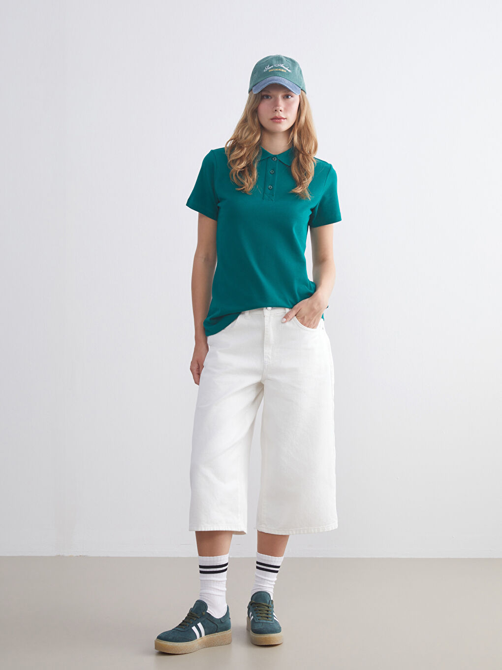 Polo Neck Women's T-Shirt-1