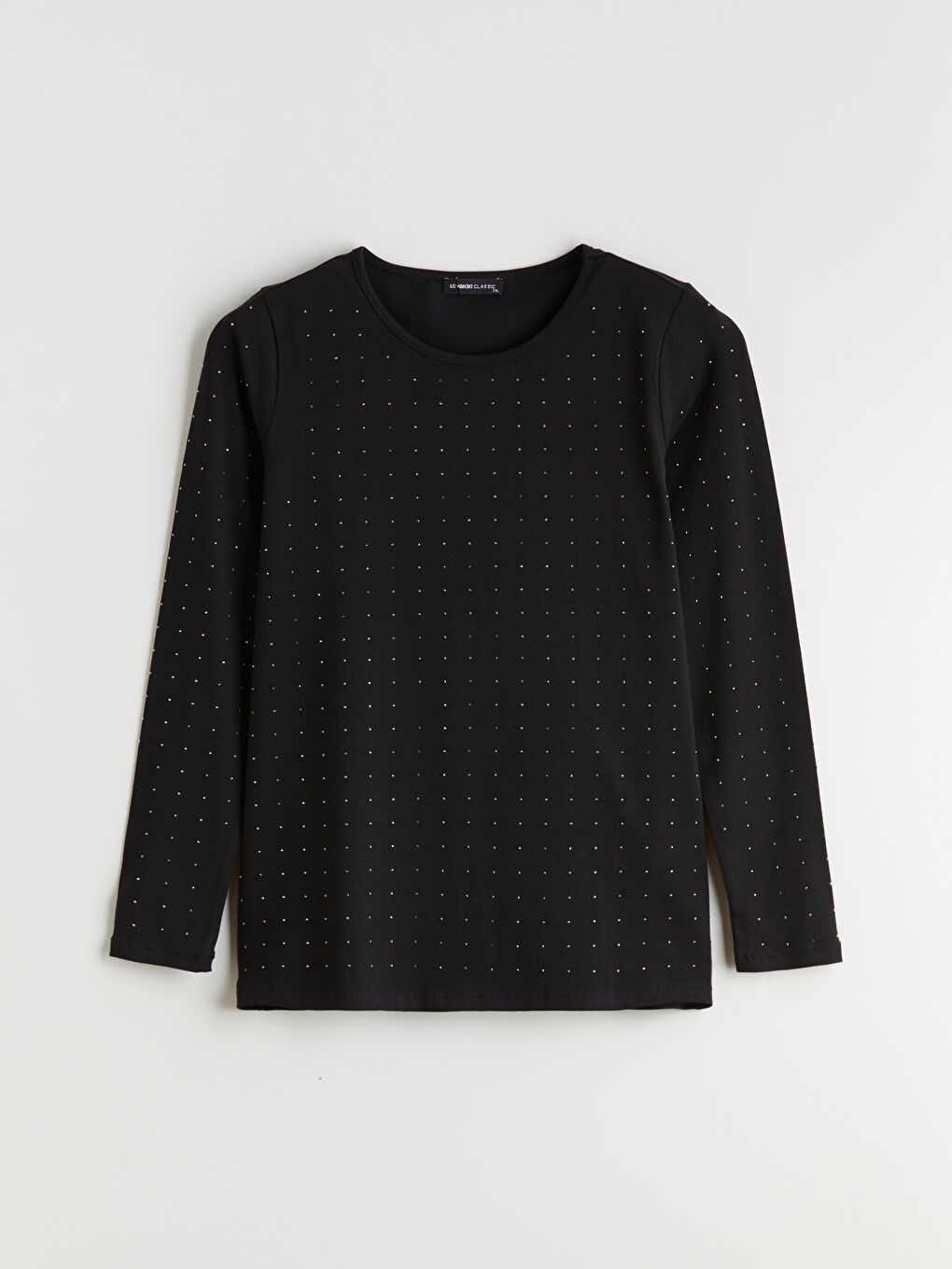 Majica sa okruglim izrezom ukrašena cirkonima za žene-6