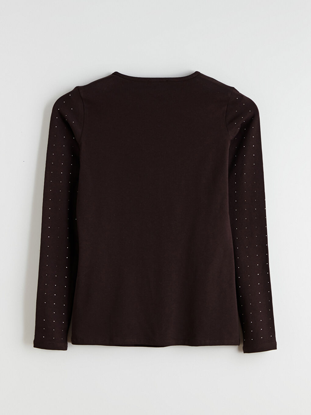 Crew Neck Rhinestone Embellished Women's T-Shirt-1