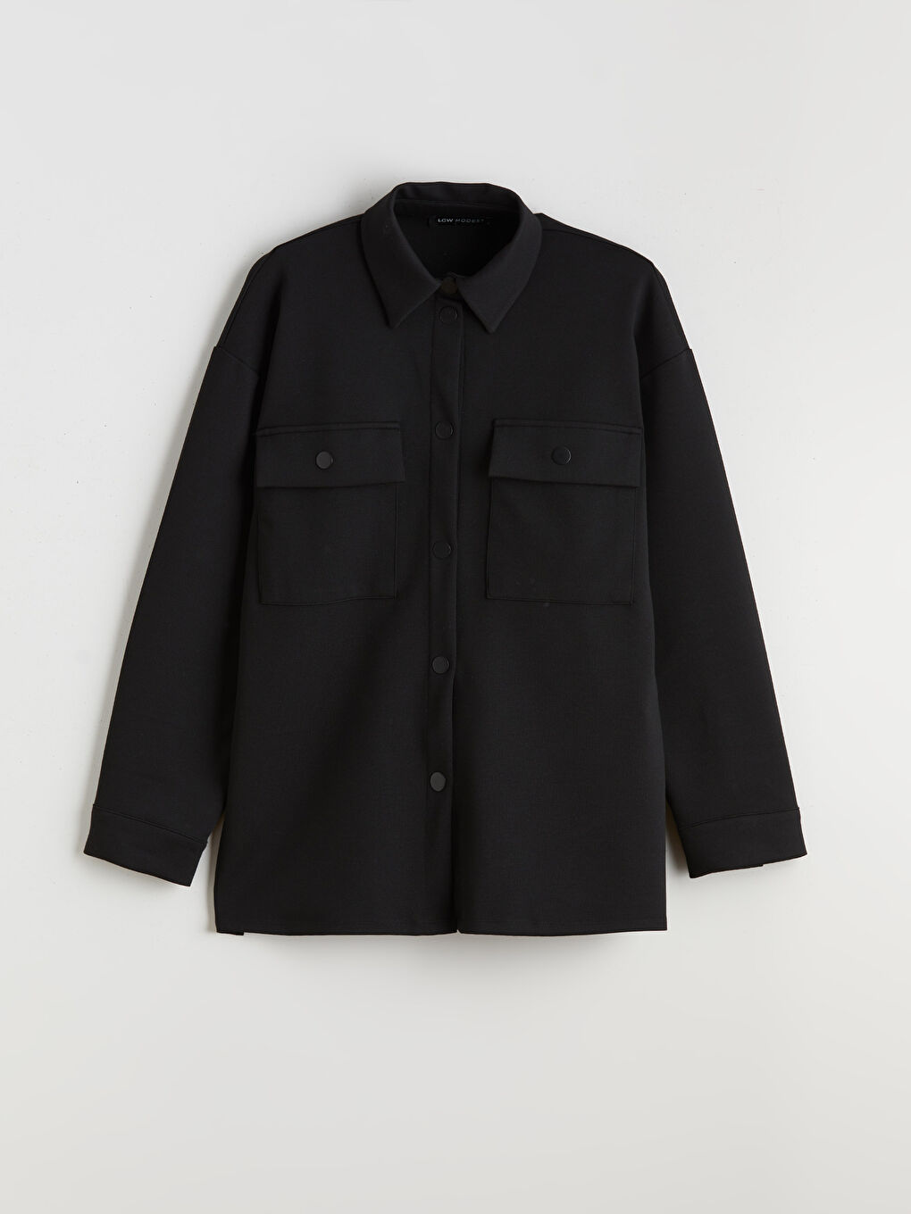 Siyah Oversize Kadın Gömlek Ceket-8