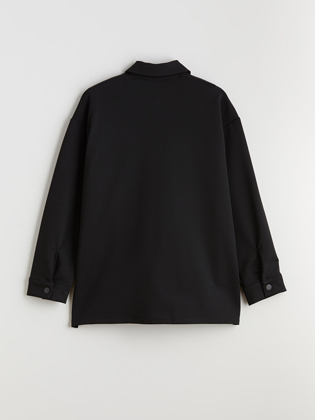 Siyah Oversize Kadın Gömlek Ceket-9