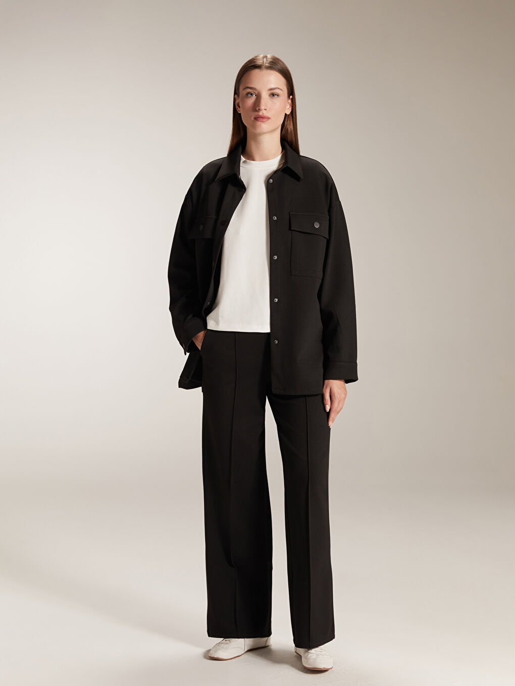 Siyah Beli Lastikli Kadın Eşofman Altı