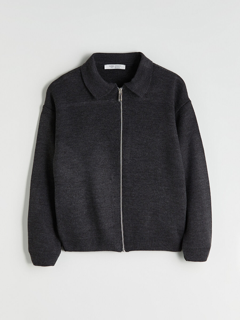 Antrasit Gömlek Yaka Erkek Çocuk Triko Hırka