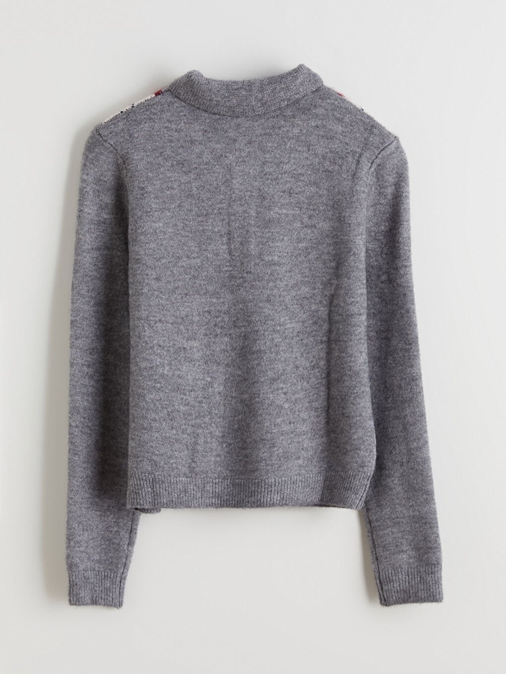 Polo Neck Argyle Pattern Women's Knitwear Sweater-5