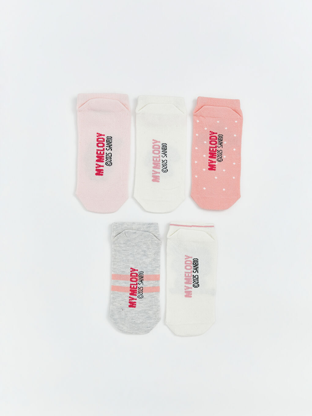 Pembe My Melody Desenli Kız Çocuk Patik Çorap 5'li-1