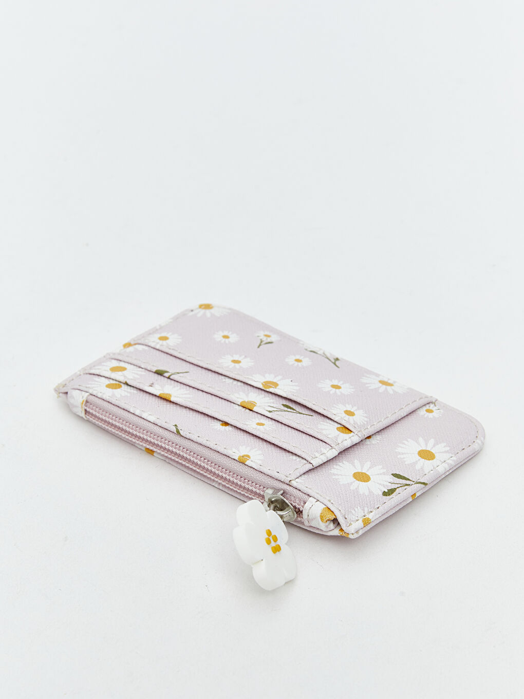 Pembe Çiçek Baskılı Kadın Kartlık-2