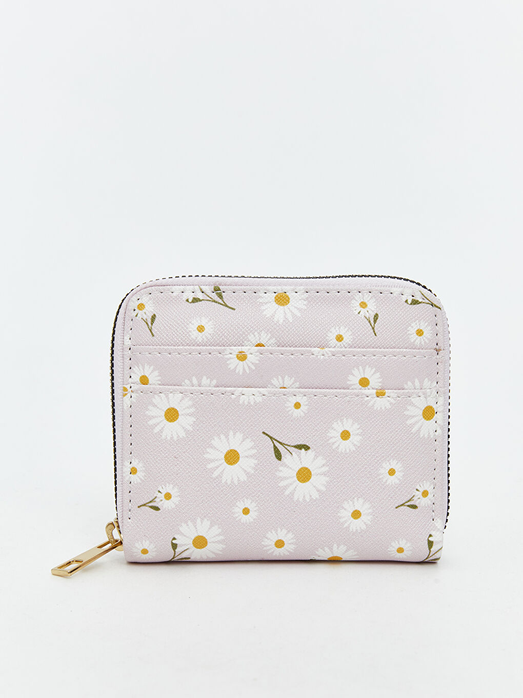 Pembe Deri Görünümlü Kadın Cüzdan