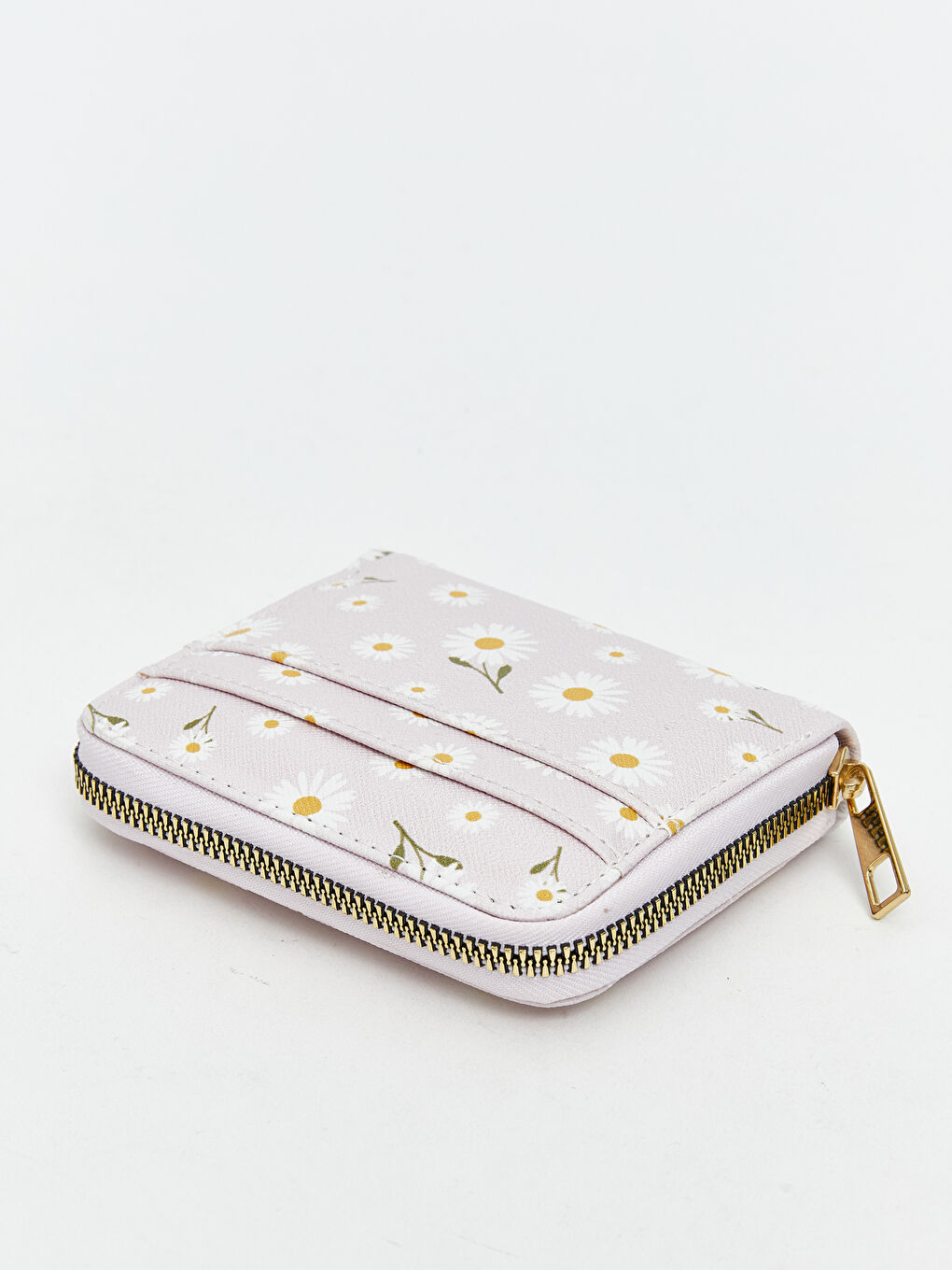 Pembe Deri Görünümlü Kadın Cüzdan-1