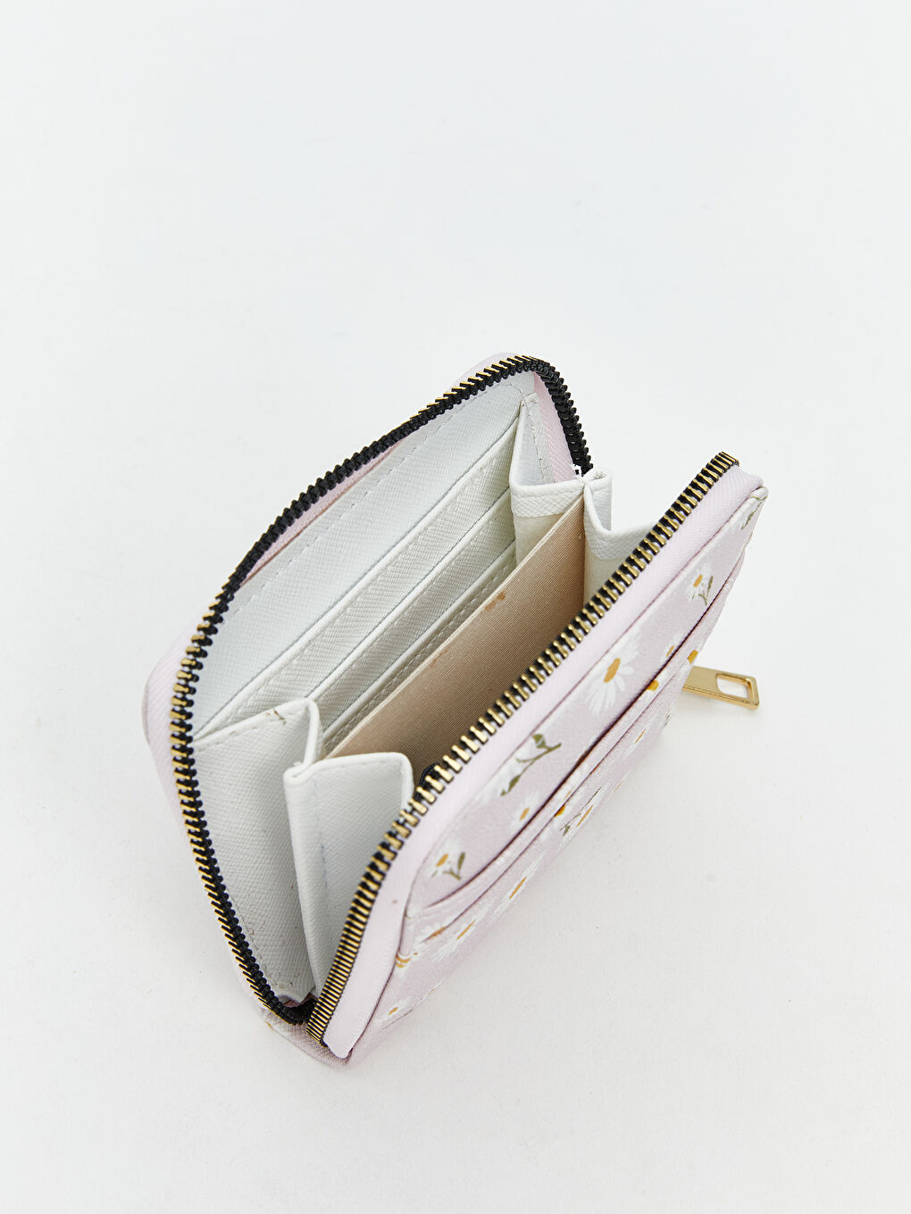 Pembe Deri Görünümlü Kadın Cüzdan-2