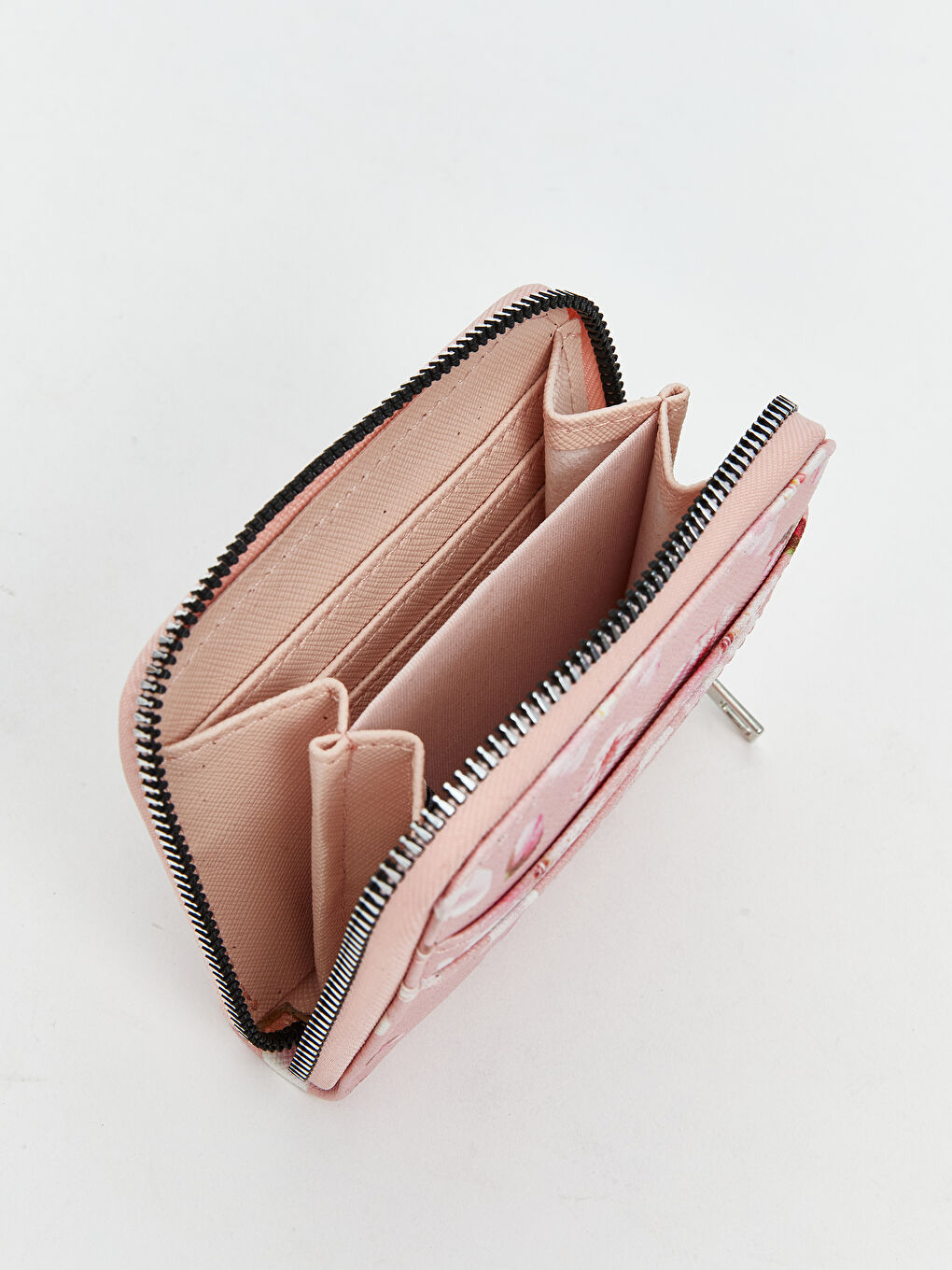 Pembe Deri Görünümlü Kadın Cüzdan-2