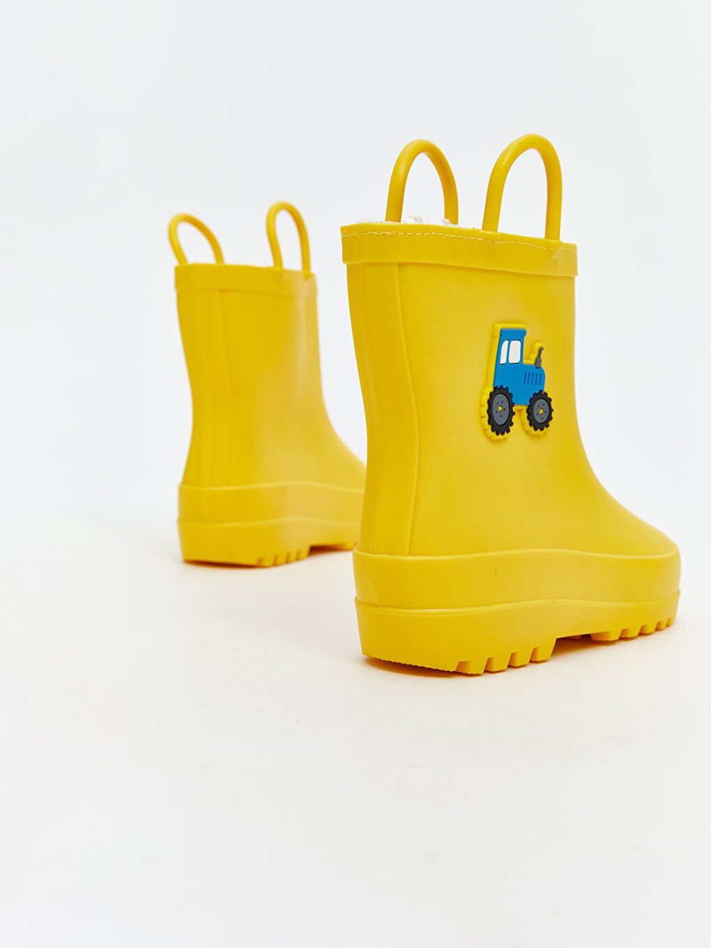 Sarı Traktör Baskılı Erkek Bebek Yağmur Botu-4
