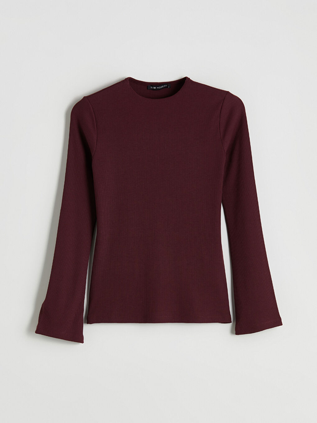 Bordo Bisiklet Yaka Kadın Body-4