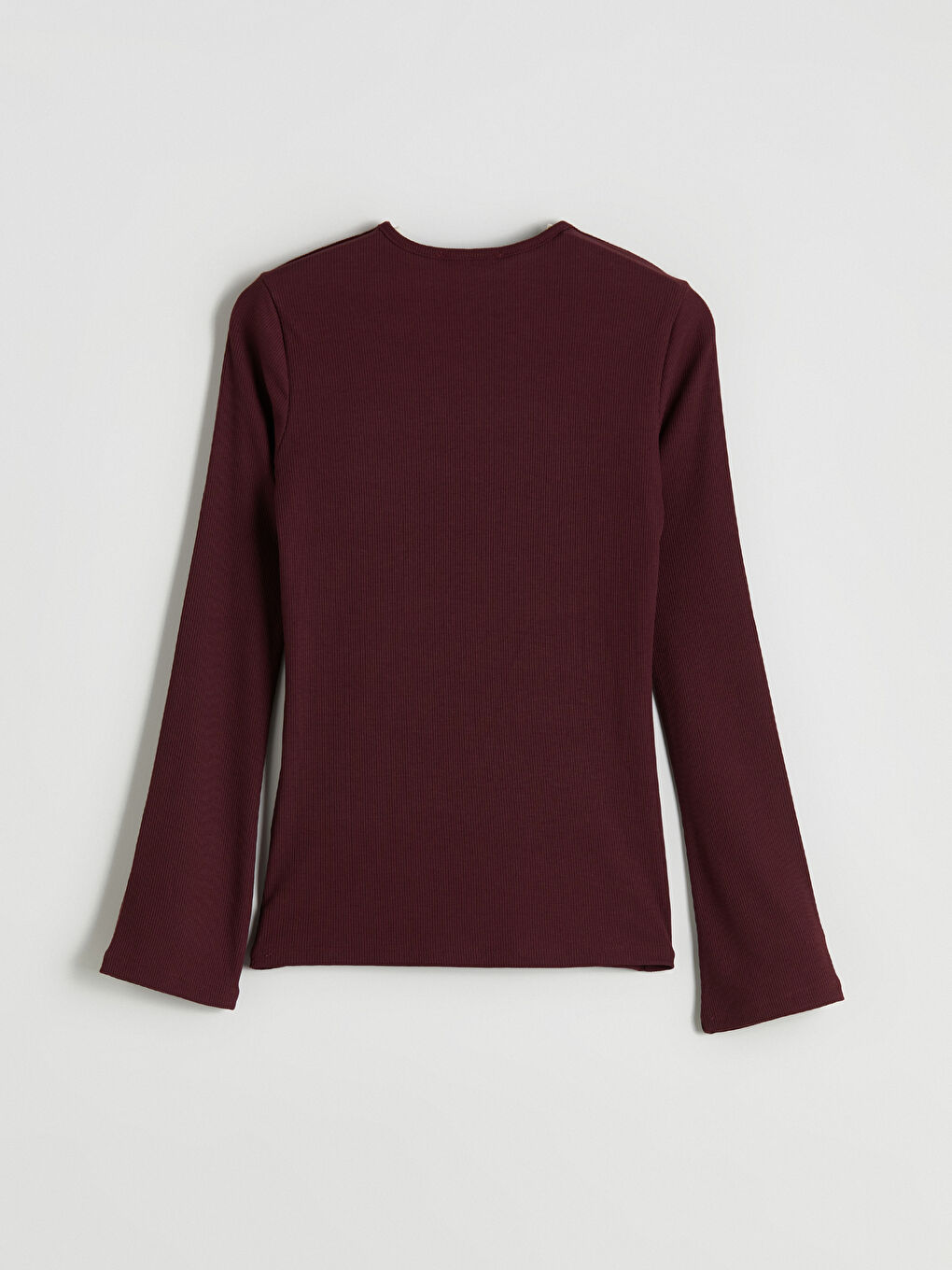 Bordo Bisiklet Yaka Kadın Body-5