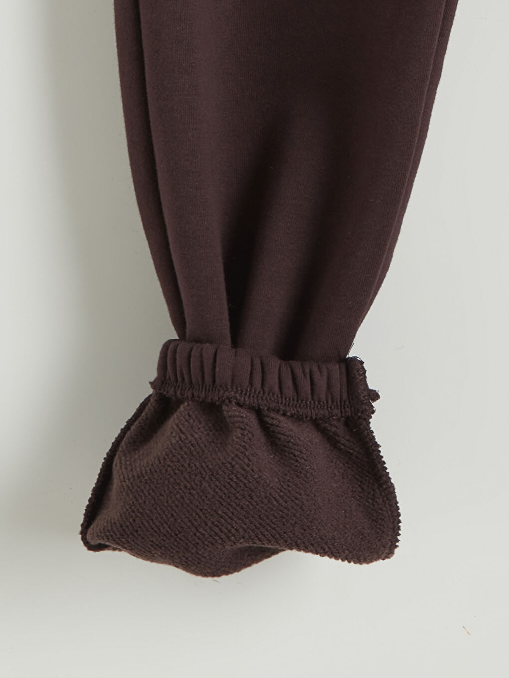 Kahverengi Beli Lastikli Kadın Jogger Eşofman Altı-2