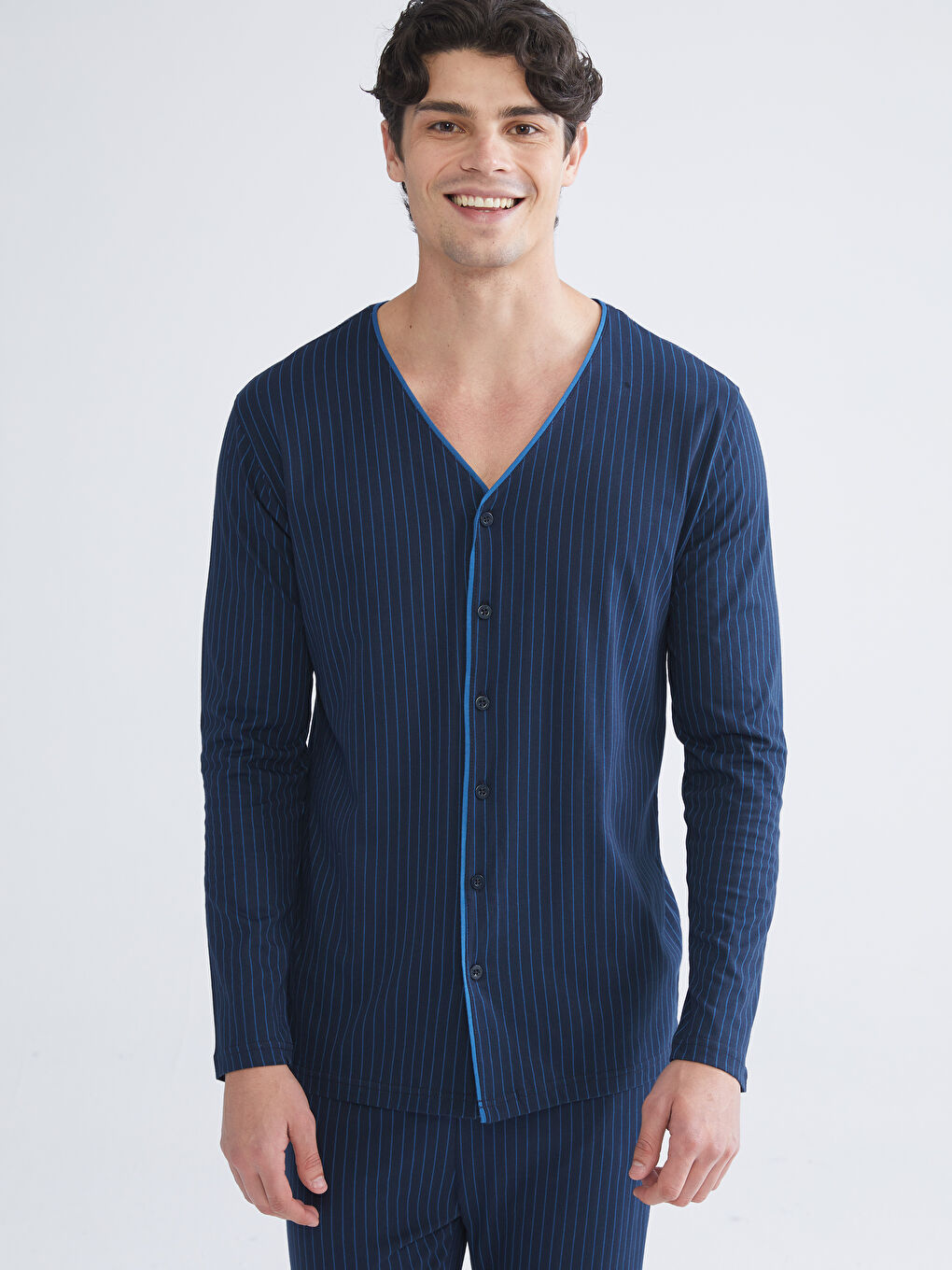 طقم بيجامة رجال بقصة عادية-1