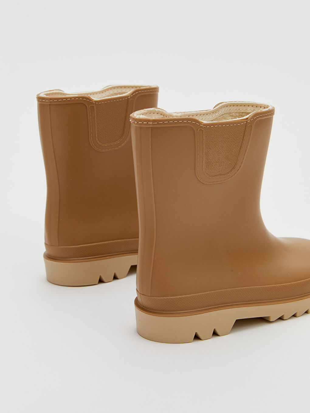 Bej Deri Görünümlü Erkek Çocuk Yağmur botu-4