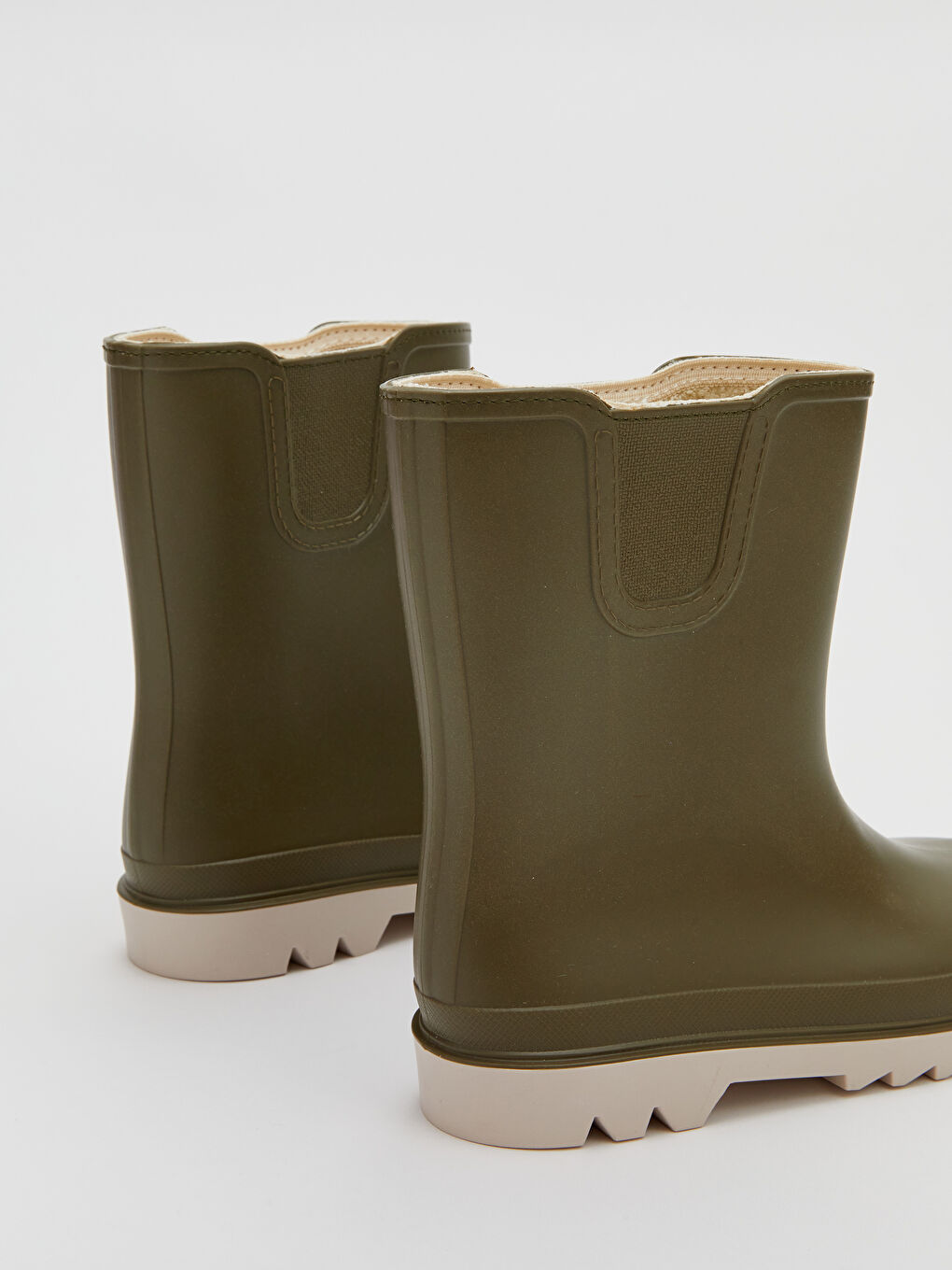 Haki Deri Görünümlü Erkek Çocuk Yağmur botu-4