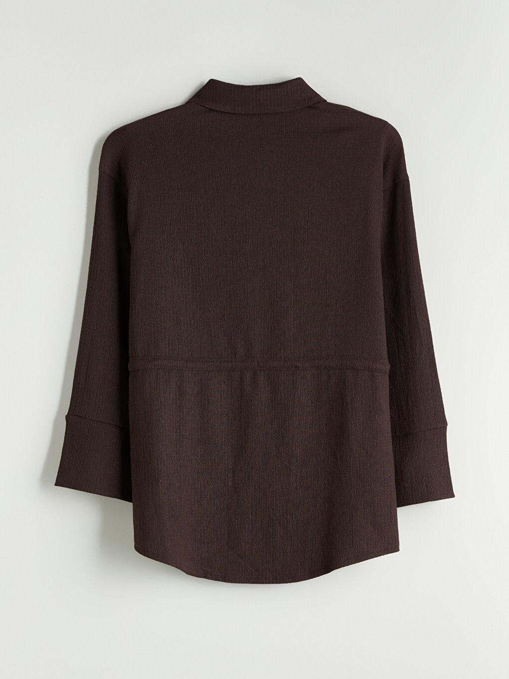 Kahverengi Dokulu Kadın Gömlek Tunik-5