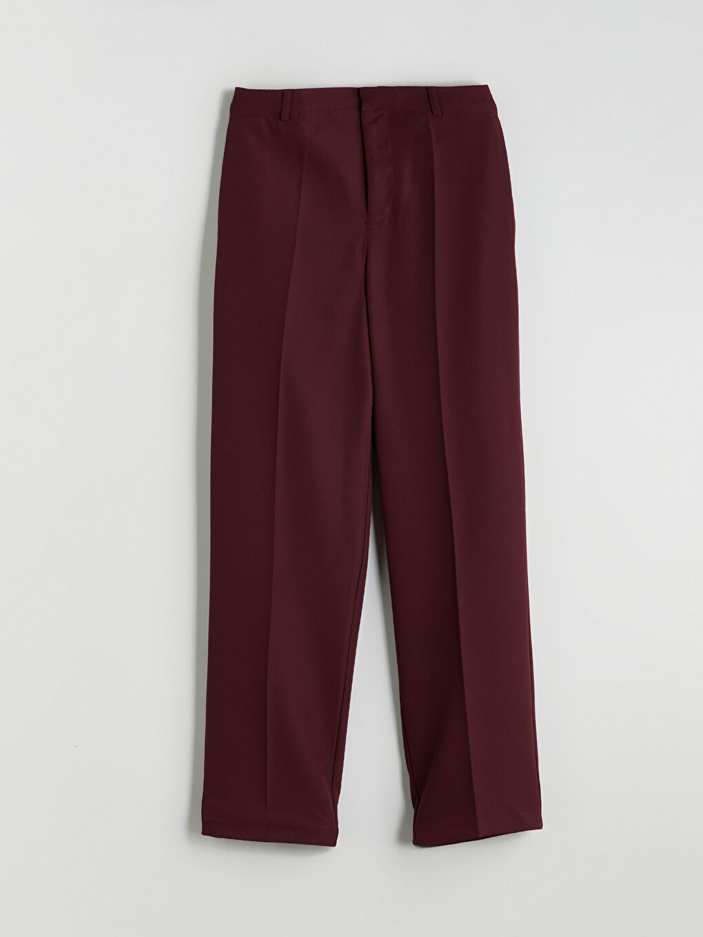 Bordo Standart Fit Kadın Pantolon-4