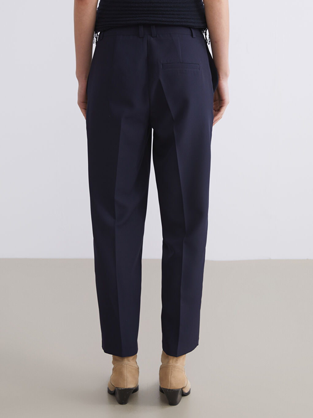 Lacivert Standart Fit Kadın Pantolon-3