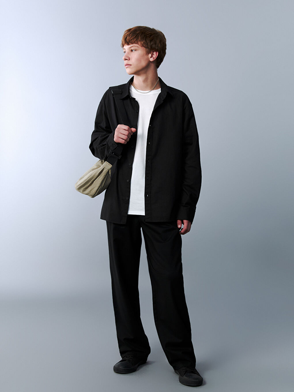 Teenage Boy BLACK Shirt-1