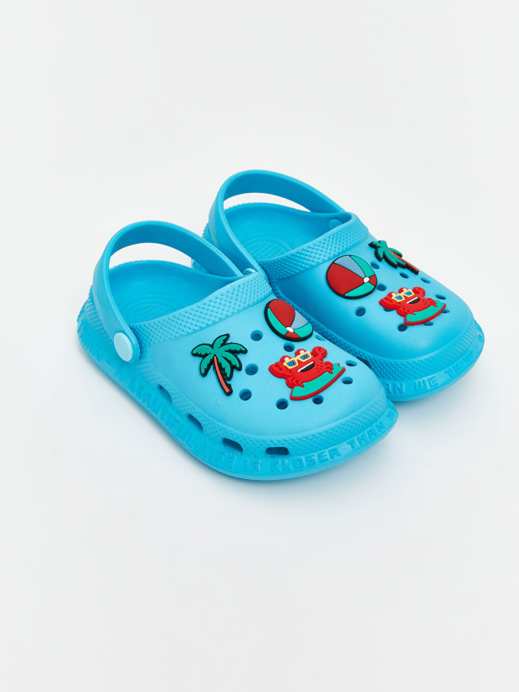 Turkuaz Baskılı Erkek Bebek Plaj Sandaleti