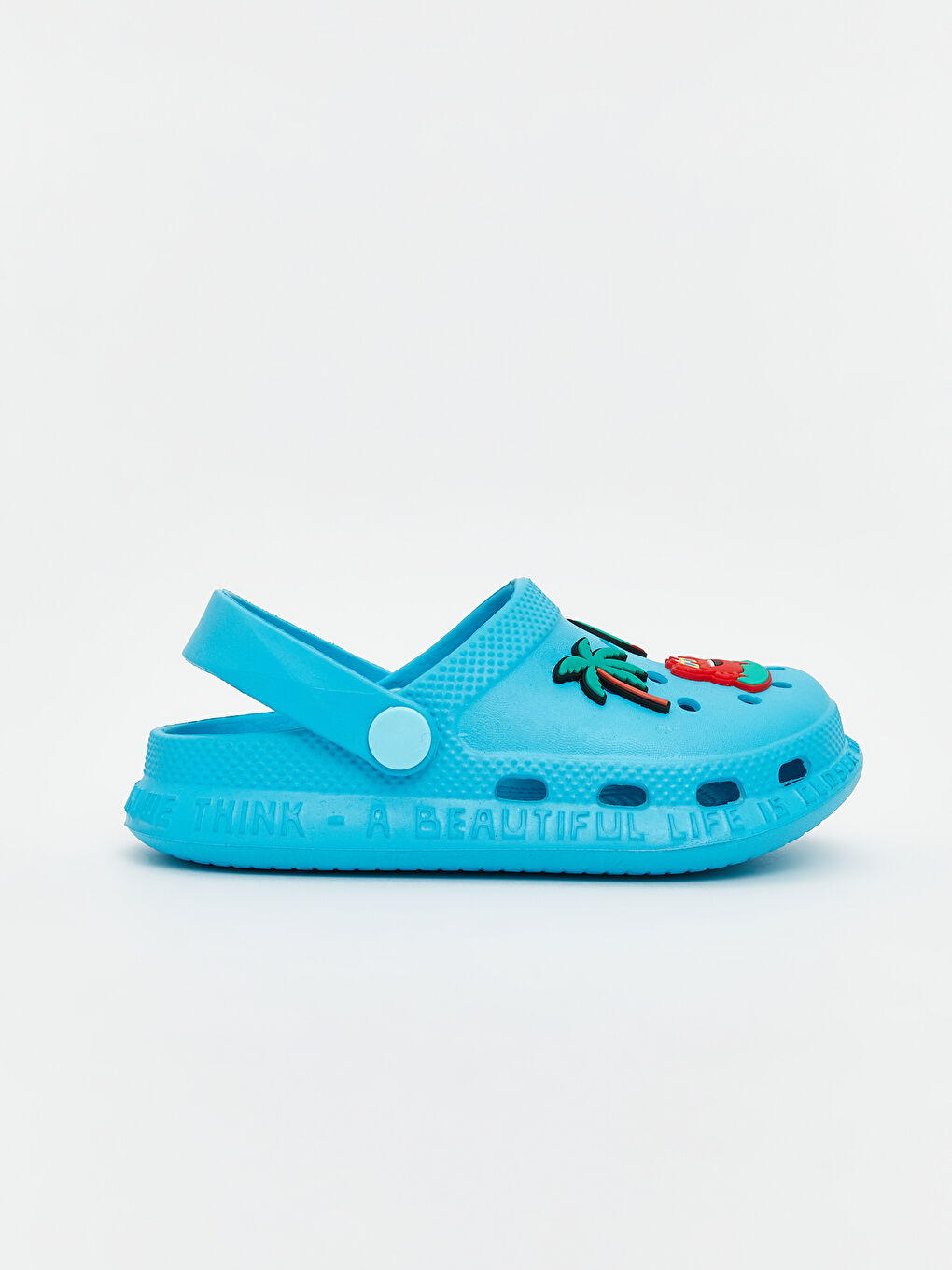 Turkuaz Baskılı Erkek Bebek Plaj Sandaleti-1