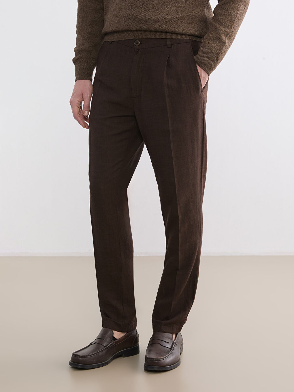 Pantaloni Regular Fit Aspect de In pentru Bărbați-2