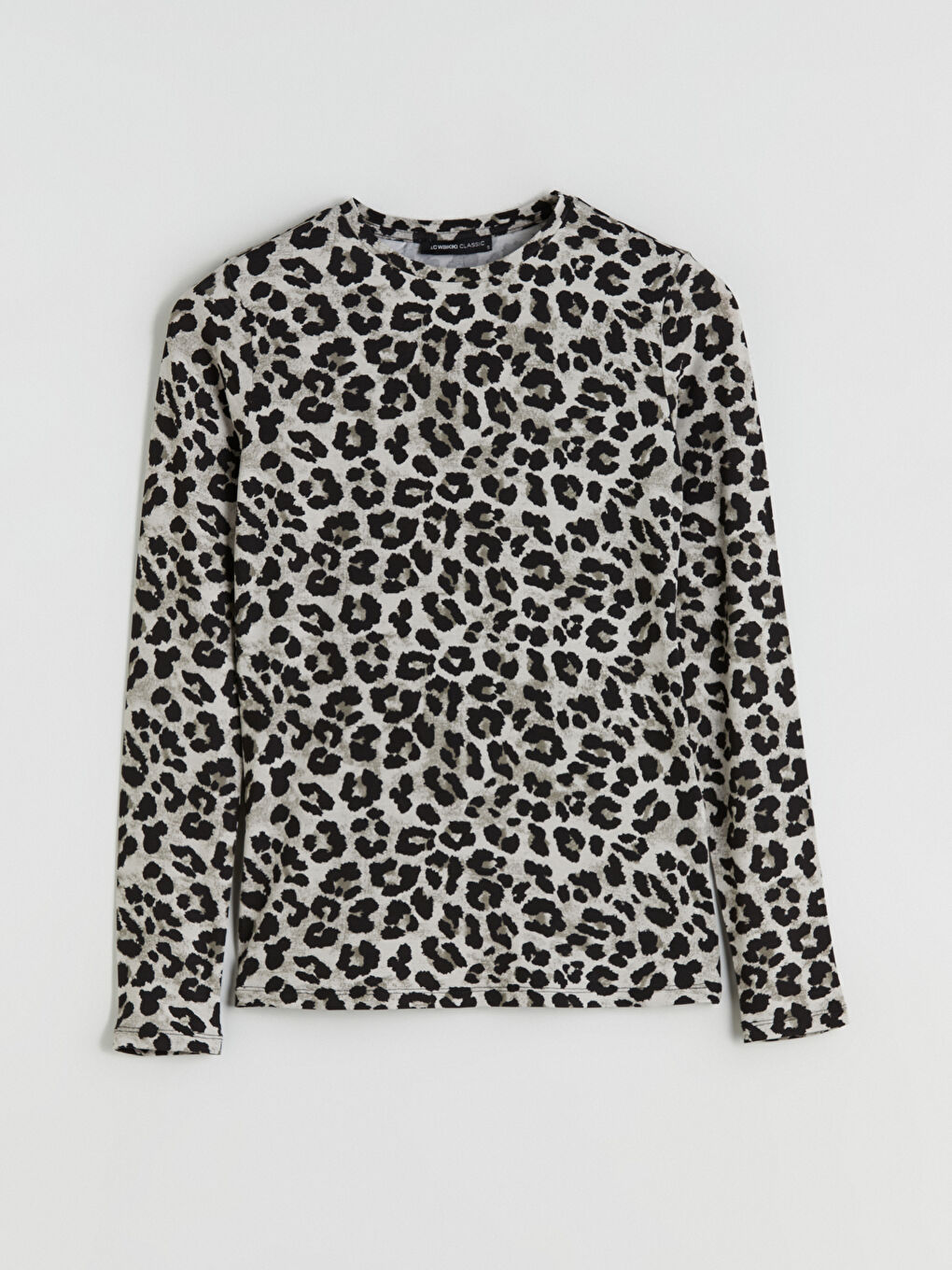 Crew Neck Leopard Print Blouse-4