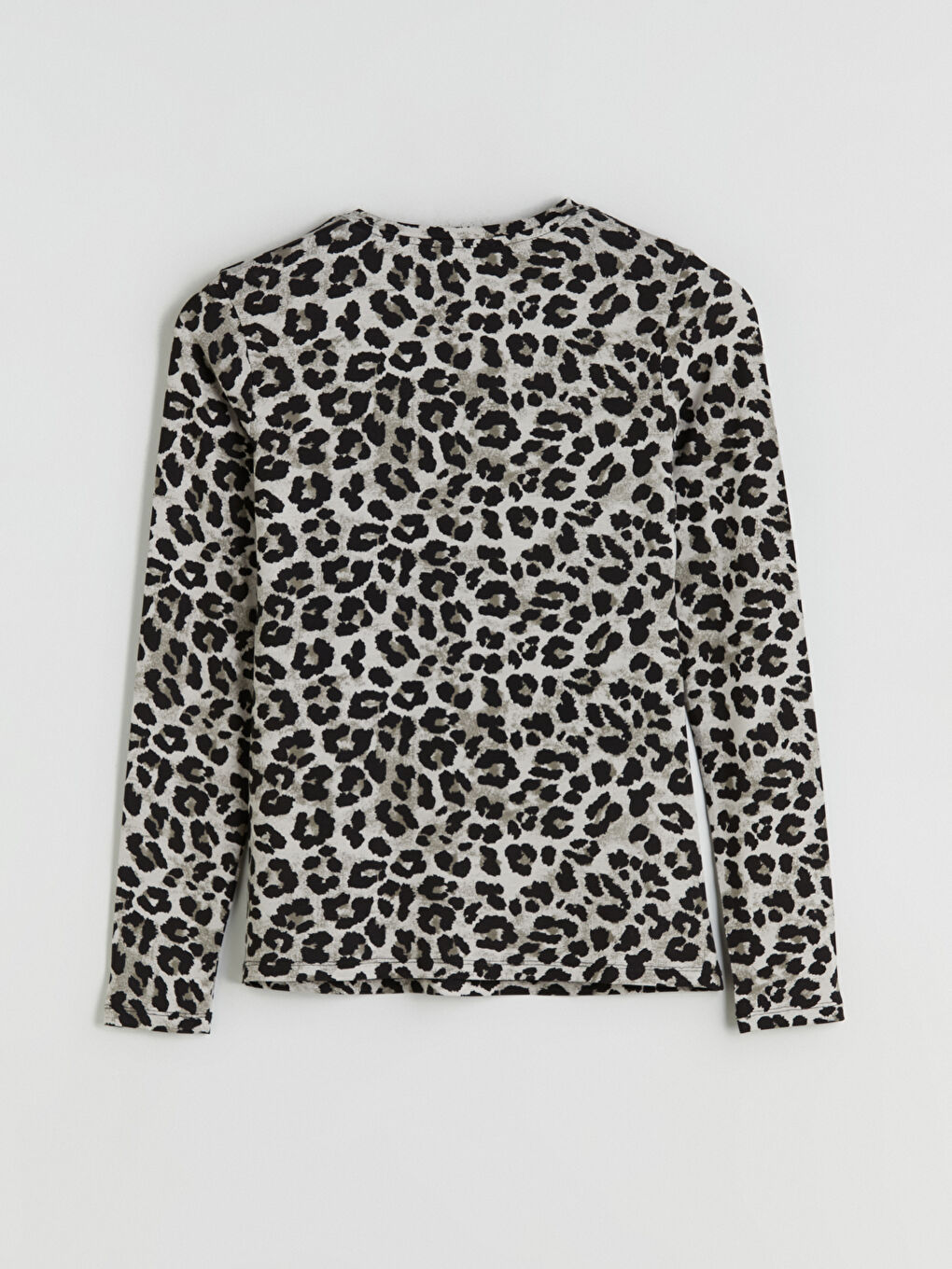 Crew Neck Leopard Print Blouse-5