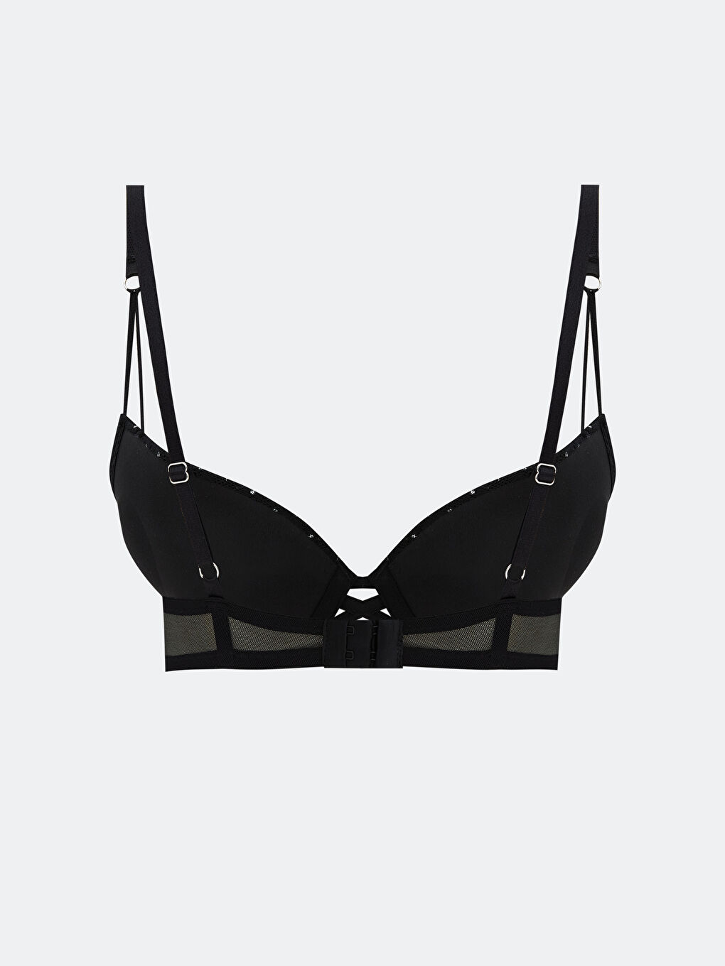 Žični postavljeni čipkani majica grudnjak-1