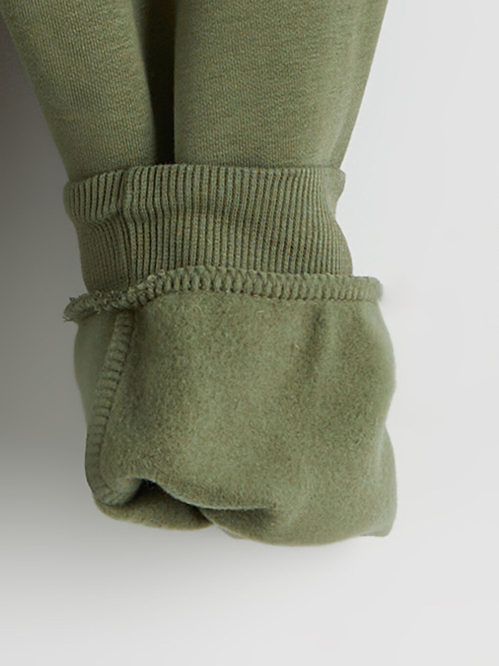 Bej Beli Lastikli Erkek Çocuk Jogger Eşofman Alt 2'li-5