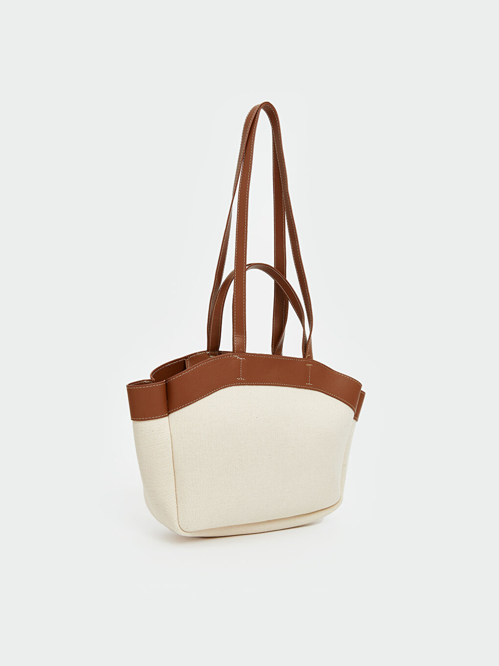 Ekru Omuz Askılı Kadın Çanta-1