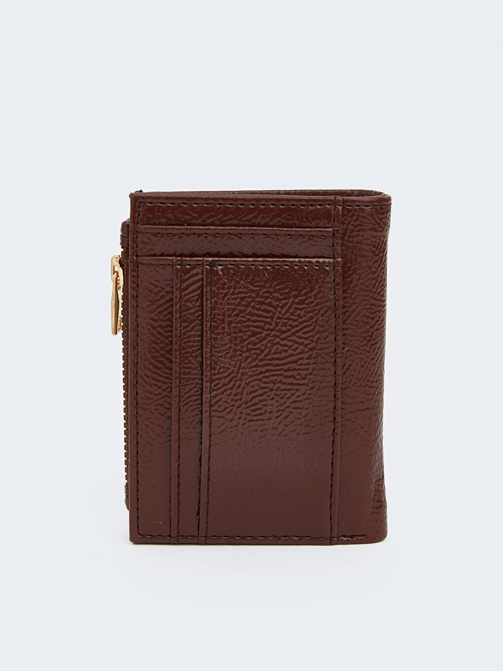 Kahverengi Deri Görünümlü Kadın Cüzdan