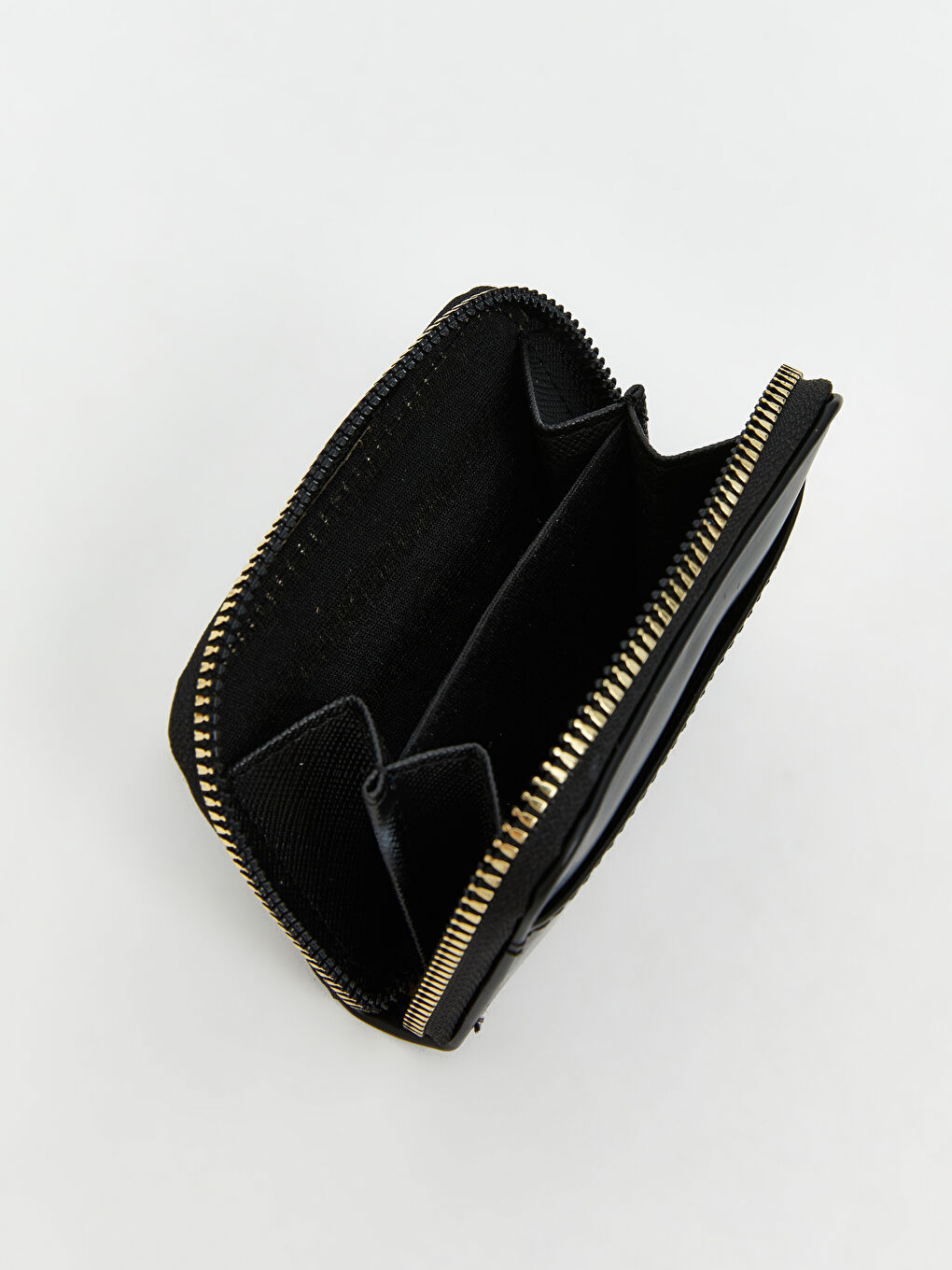 Siyah Deri Görünümlü Kadın Cüzdan-2