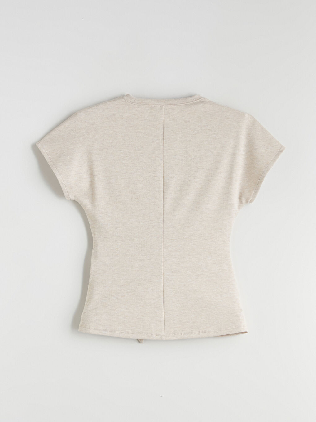 Женщины Бежевый Футболка-5