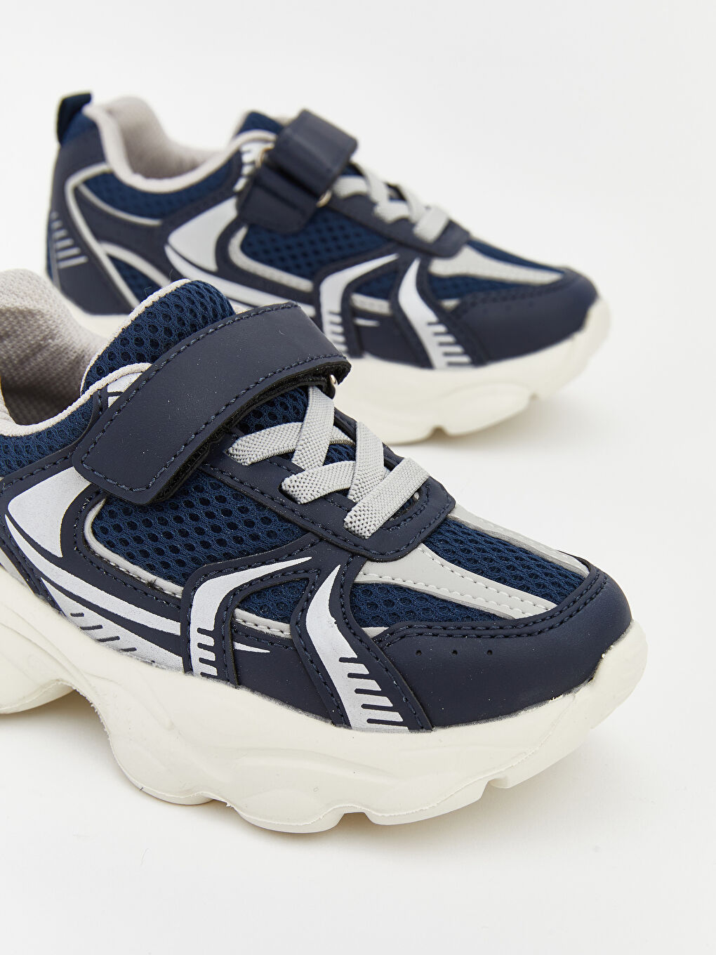 Lacivert Bağcık ve Cırt Cırtlı Erkek Bebek Spor Ayakkabı-2